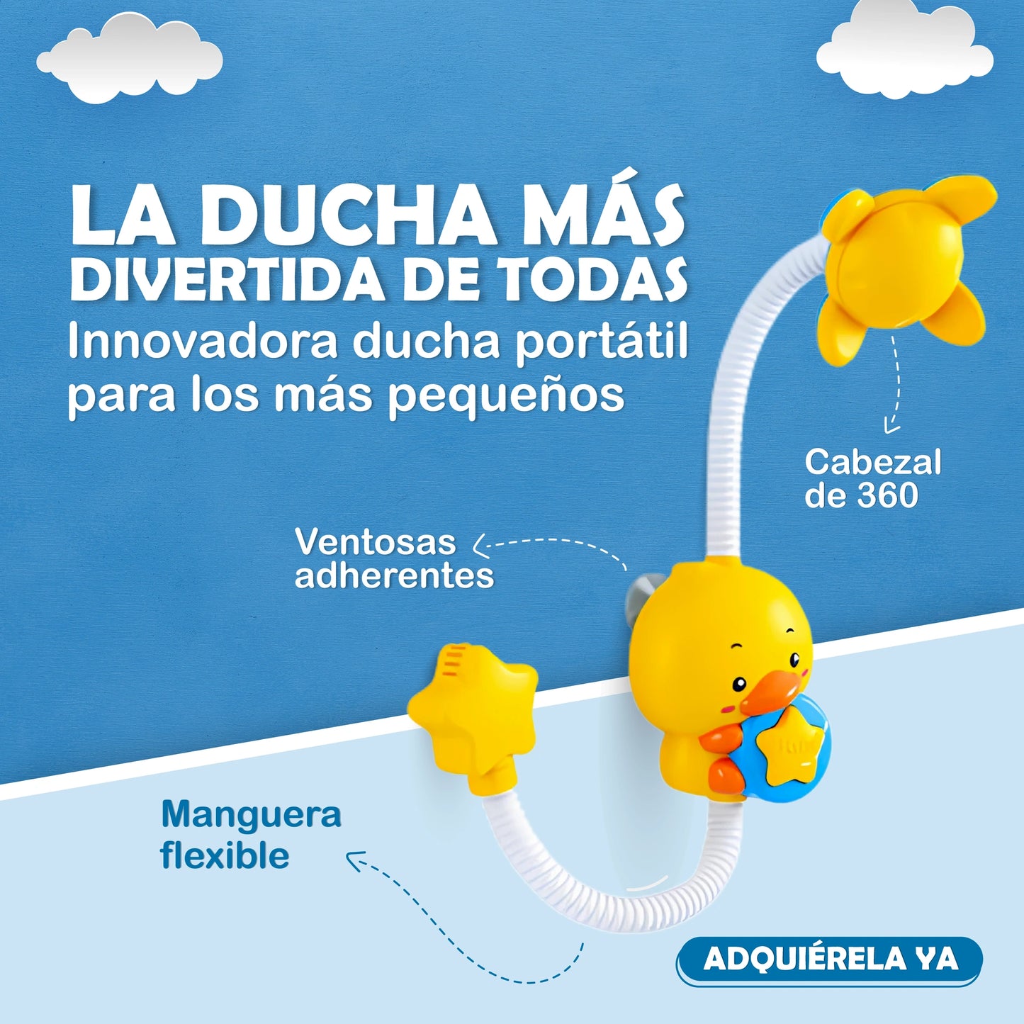 Ducky Bath - Ducha portátil eléctrica de patito🦆
